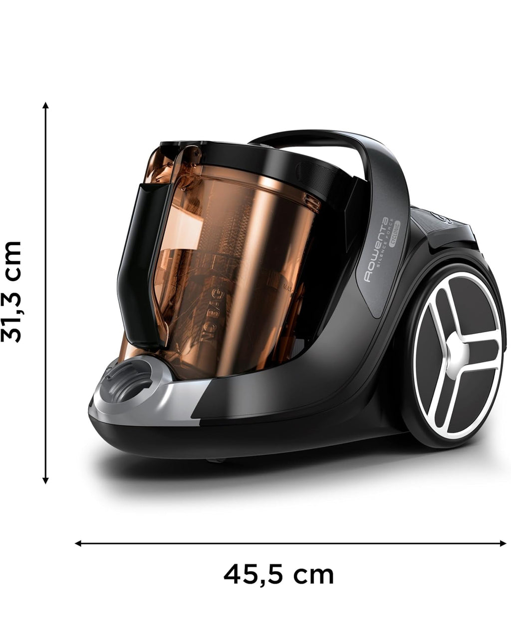 Rowenta RO7260EA Silence Force Cyclonic, beutelloser Bodenstaubsauger , 550 W, 2.5 liters, 67 Dezibel(Gebraucht,Zustand: wie neu / Polsterdüse fehlt)