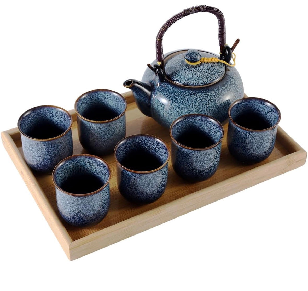 Japanische Porzellan Teeservice der Firma DUJUST , Farbe: hellblau, Zustand: Unbenutzt (Verpackung geöffnet)