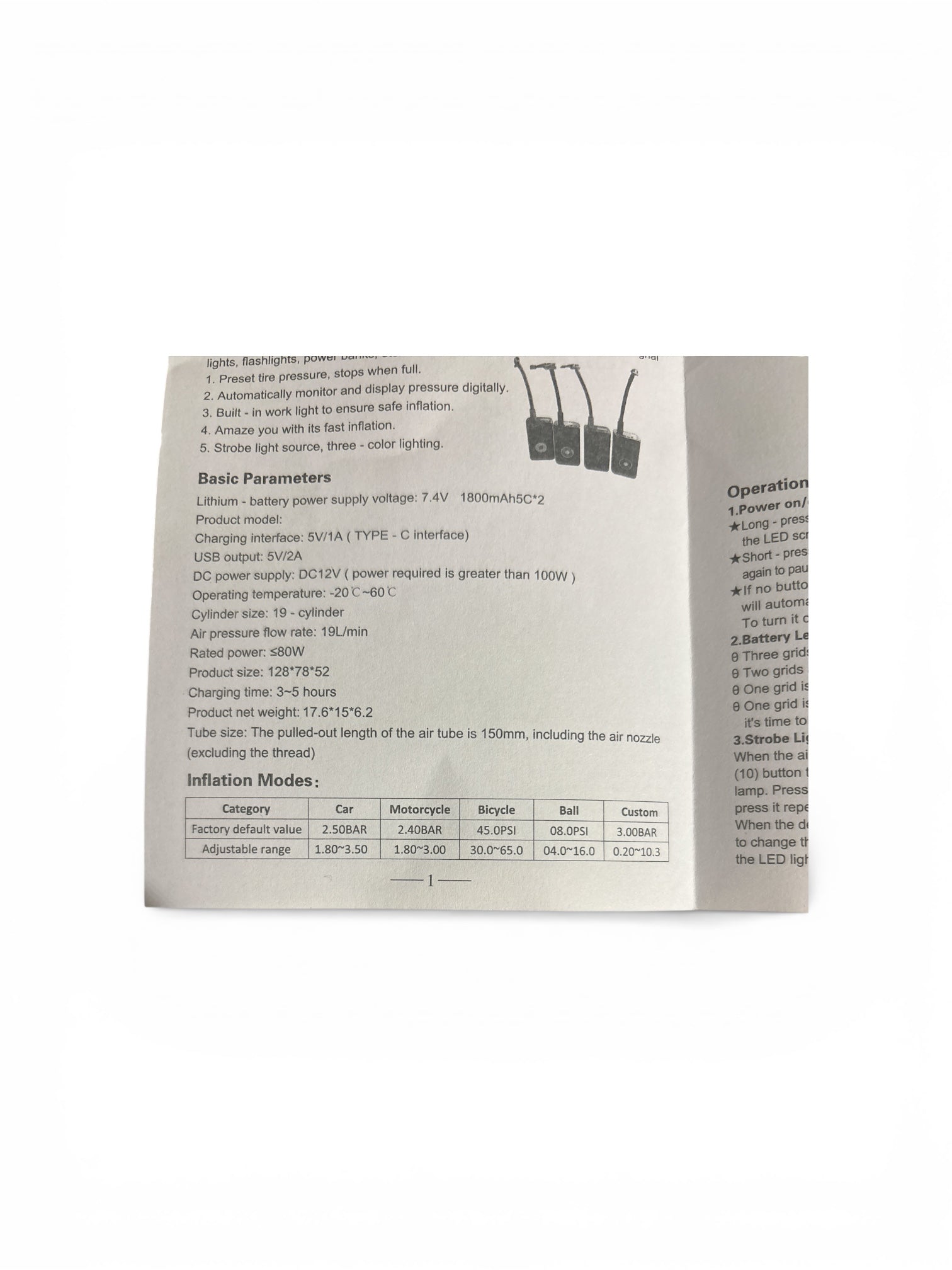 Mobile Akku Luftpumpe der Firma CUPSHE Model: F8801 ,Zustand: Unbenutzt (Verpackung geöffnet)