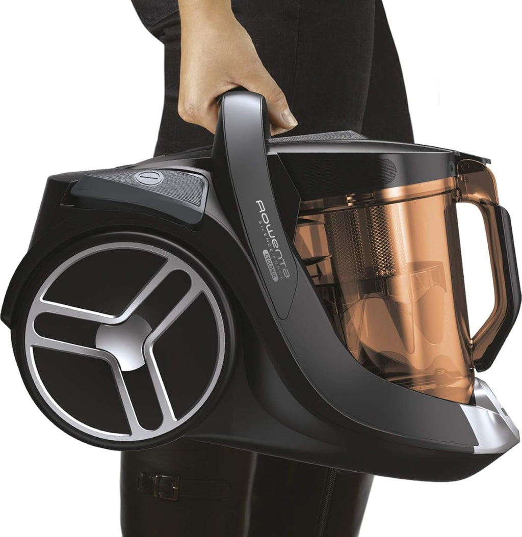 Rowenta RO7260EA Silence Force Cyclonic, beutelloser Bodenstaubsauger , 550 W, 2.5 liters, 67 Dezibel(Gebraucht,Zustand: wie neu / Polsterdüse fehlt)