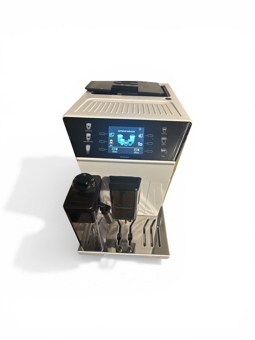 Kaffeevollautomat der Firma De'Longhi Model :PrimaDonna Class ECAM 550.65.W , Milchsystem,Farbdisplay , App-Steuerung, weiß (Gebraucht, Zustand: sehr gut )