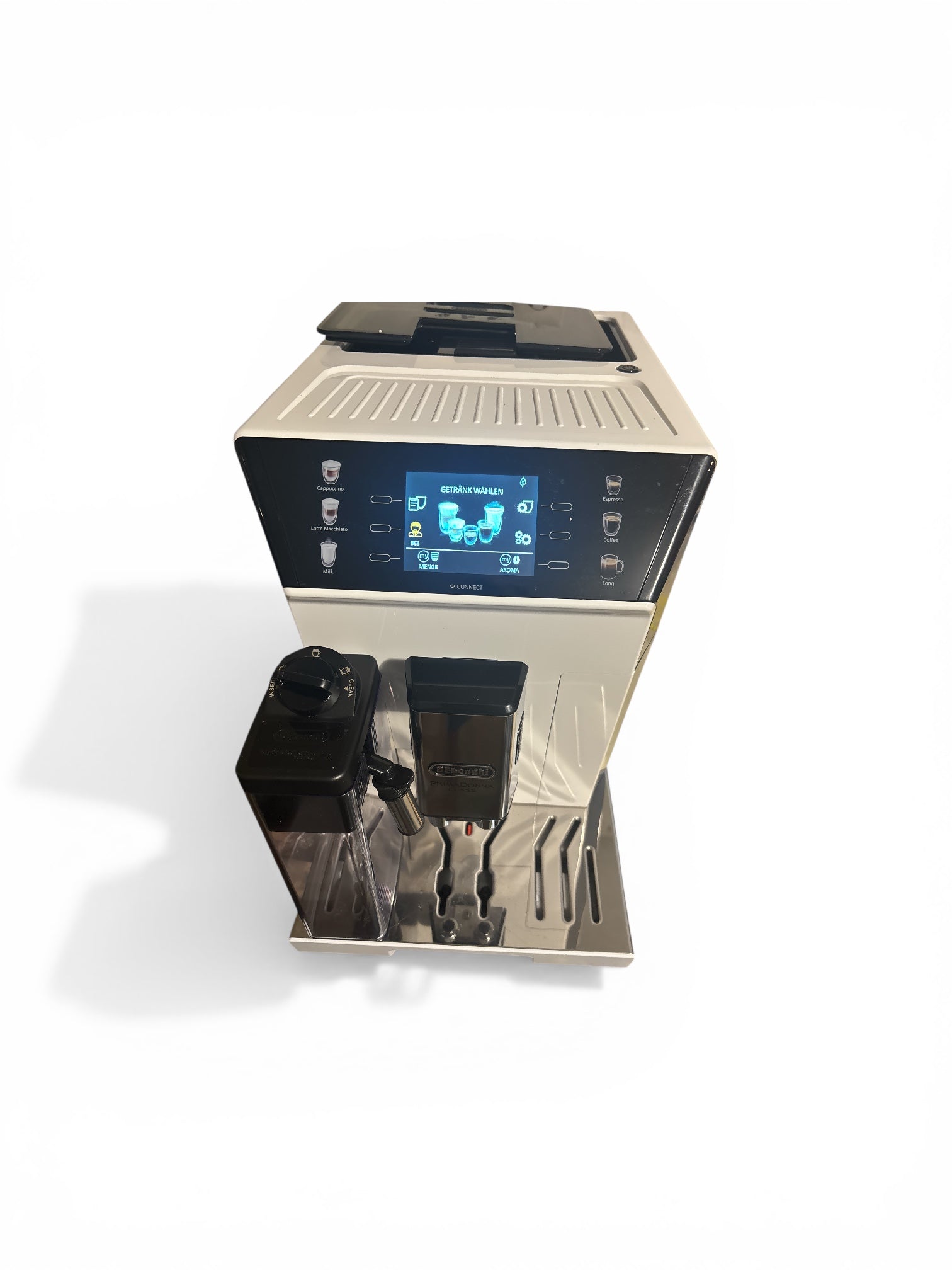 Kaffeevollautomat der Firma De'Longhi Model :PrimaDonna Class ECAM 550.65.W , Milchsystem,Farbdisplay , App-Steuerung, weiß ( Retoure Gebraucht, Zustand: sehr gut )