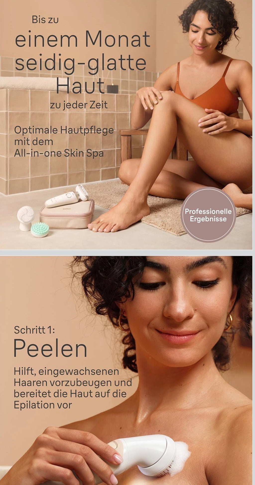 Braun Silk-épil 9 Flex SkinSpa Epilierer Damen, All-in-One Set, Haarentferner für Langanhaltende Haarentfernung, Ladyshaver, Facespa Gesichtshaarentferner, Made in Germany, 9-681 3D, Weiß/Gold