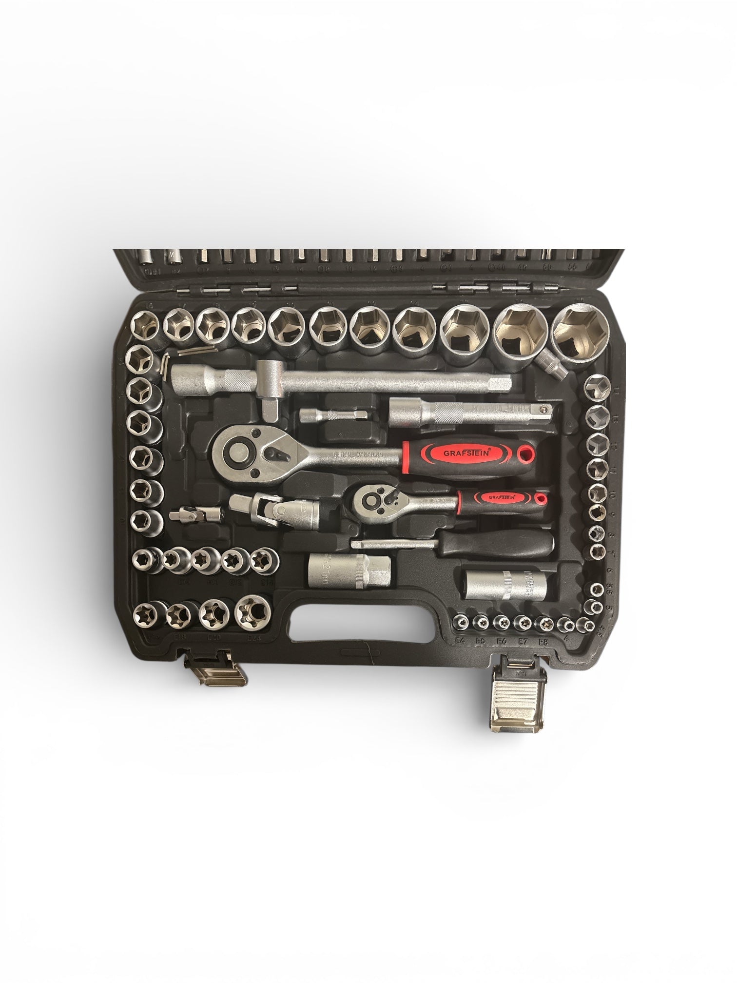 108-teiliger Steckschlüsselsatz der Marke Grafstein Germany