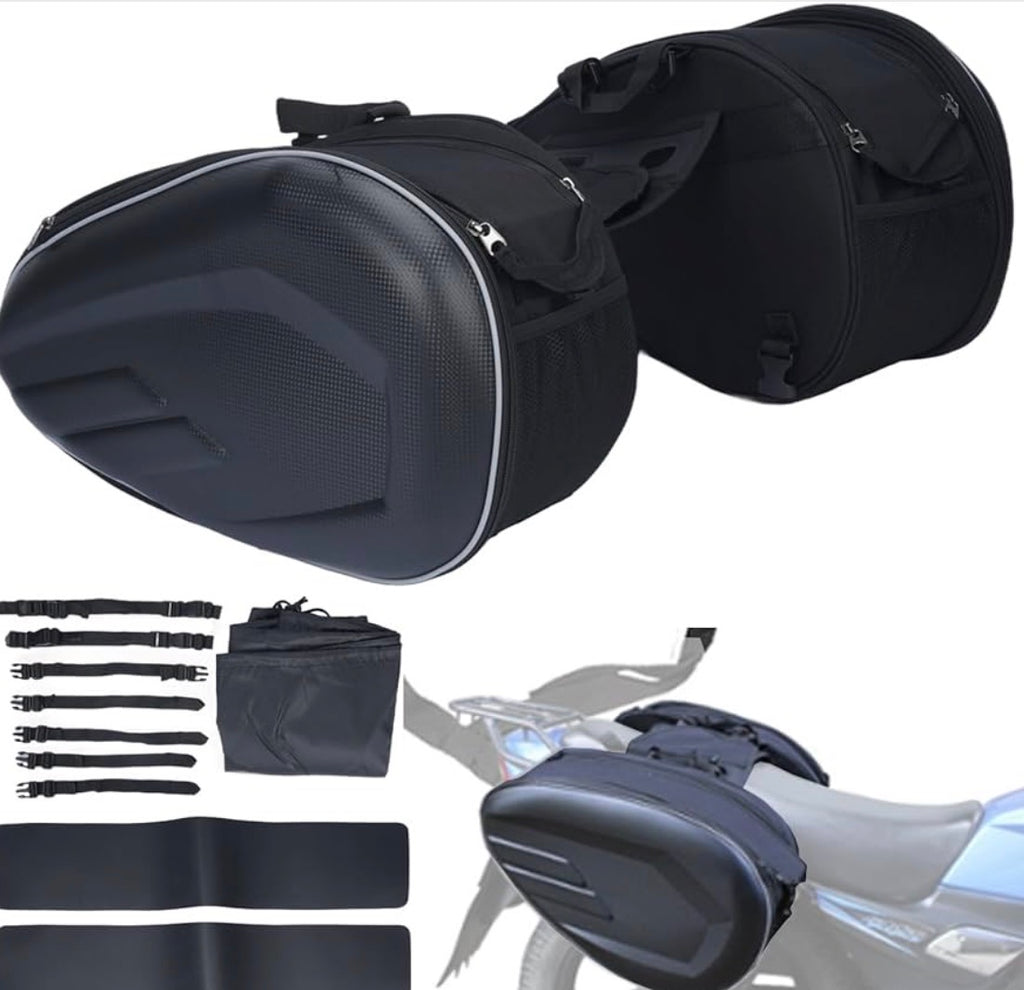 Motorrad Satteltaschen 36L-58L Erweiterbar Motorrad hecktasche Seitentasche Wasserabweisende motorradtasche