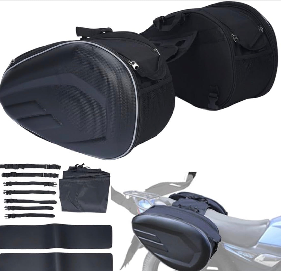 Motorrad Satteltaschen 36L-58L Erweiterbar Motorrad hecktasche Seitentasche Wasserabweisende motorradtasche