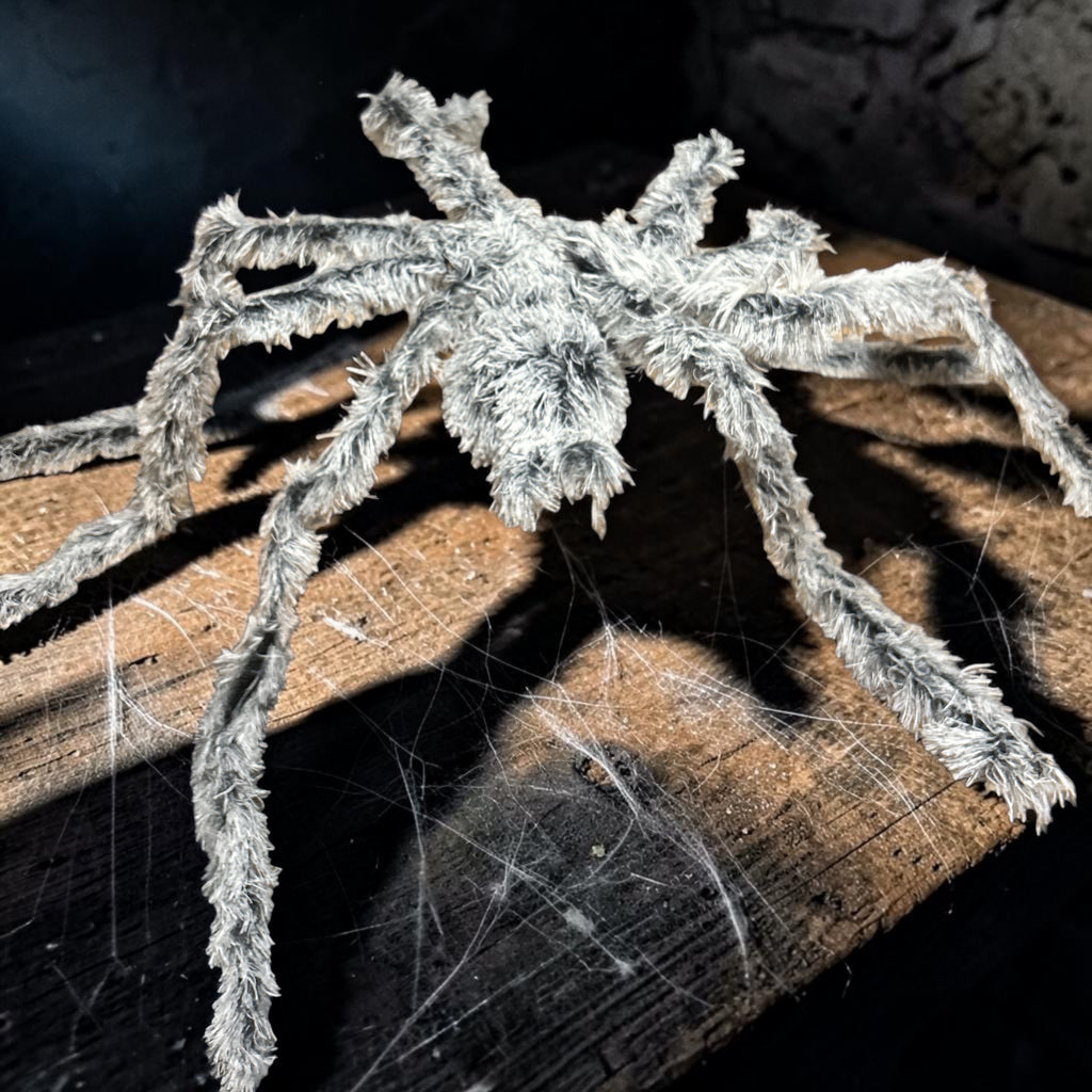 👻 XXL Spinne 140 cm – Halloween Deko – Leuchtende Augen – Sound & bewegliche Füße