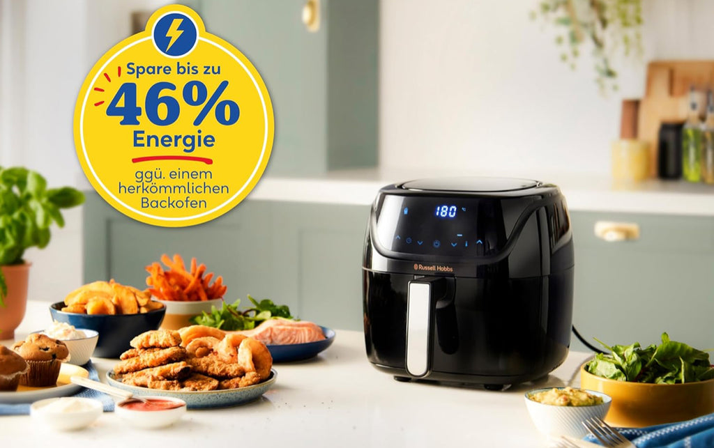 Russell Hobbs Heißluftfritteuse L 4L Rapid AirFryer [sehr kleines Gehäuse/7 Kochfunktionen/10 Programme.(OVP beschädigt )