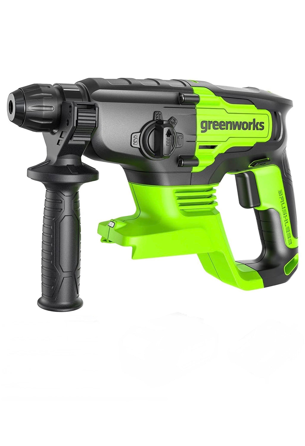 Greenworks GD24SDS2 Akku Bohrhammer SDS mit bürstenlosem Motor, 0-1000 U/min, 0-4500ipm, 2 Joule Schlagstärke, OHNE 24V Akku & Ladegerät