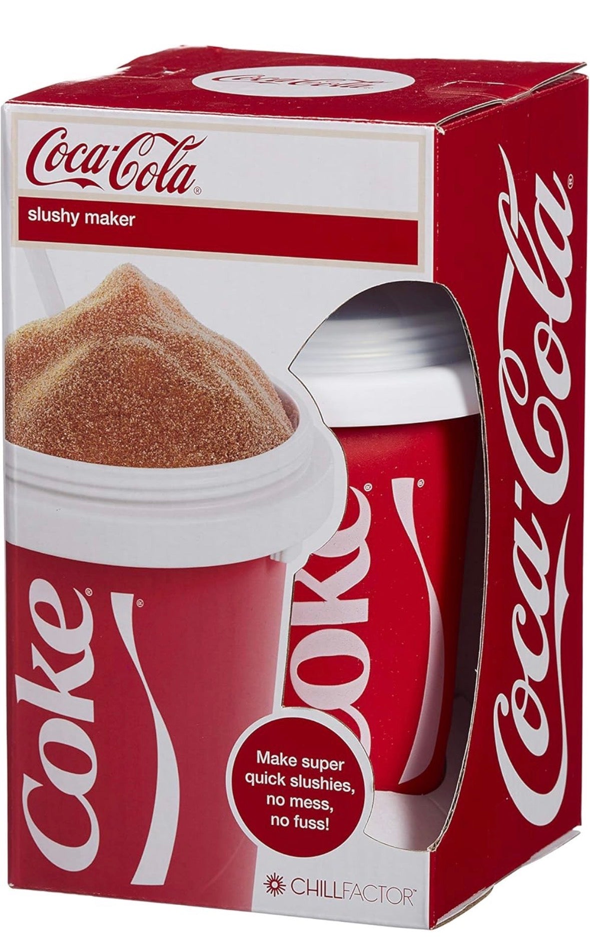 Coca-Cola Slushy Maker ChillFactor Becher Slusheis Erfrischung Kinder Party Rot