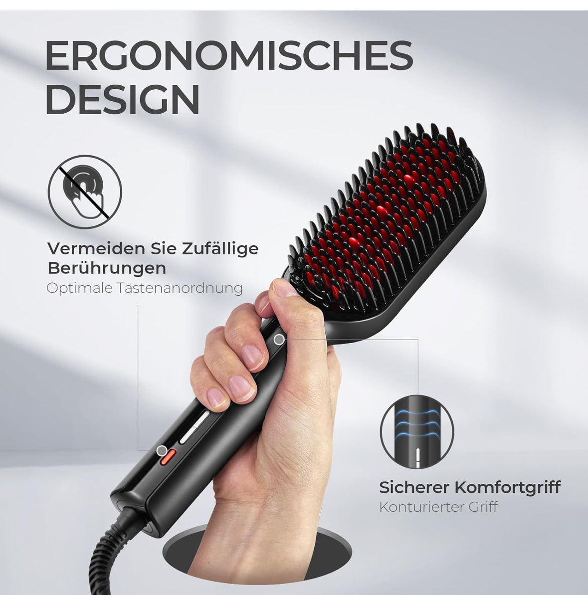 TYMO Ionen Haarglätterbürste
