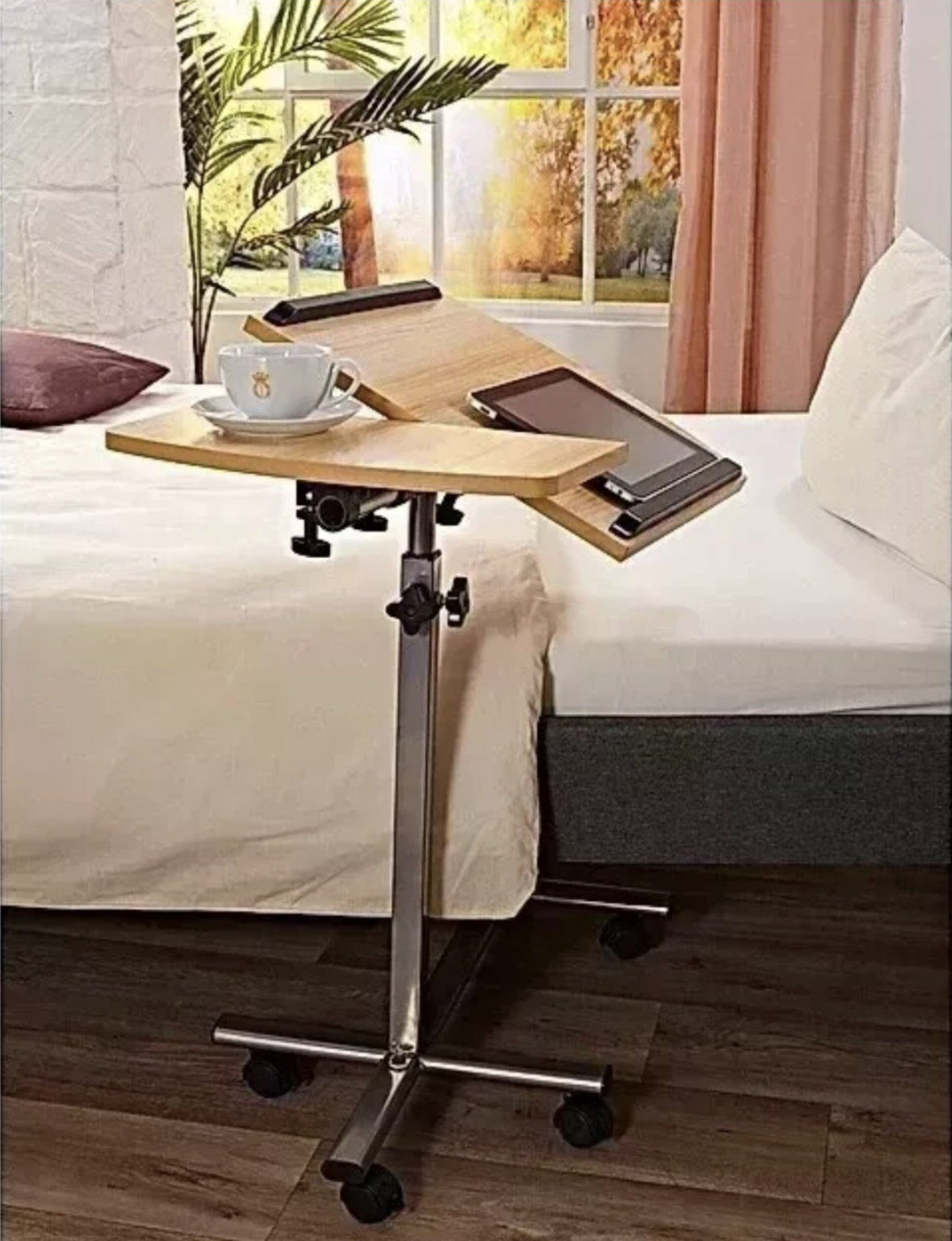 Beistelltisch – Rollbar, klappbar & höhenverstellbar