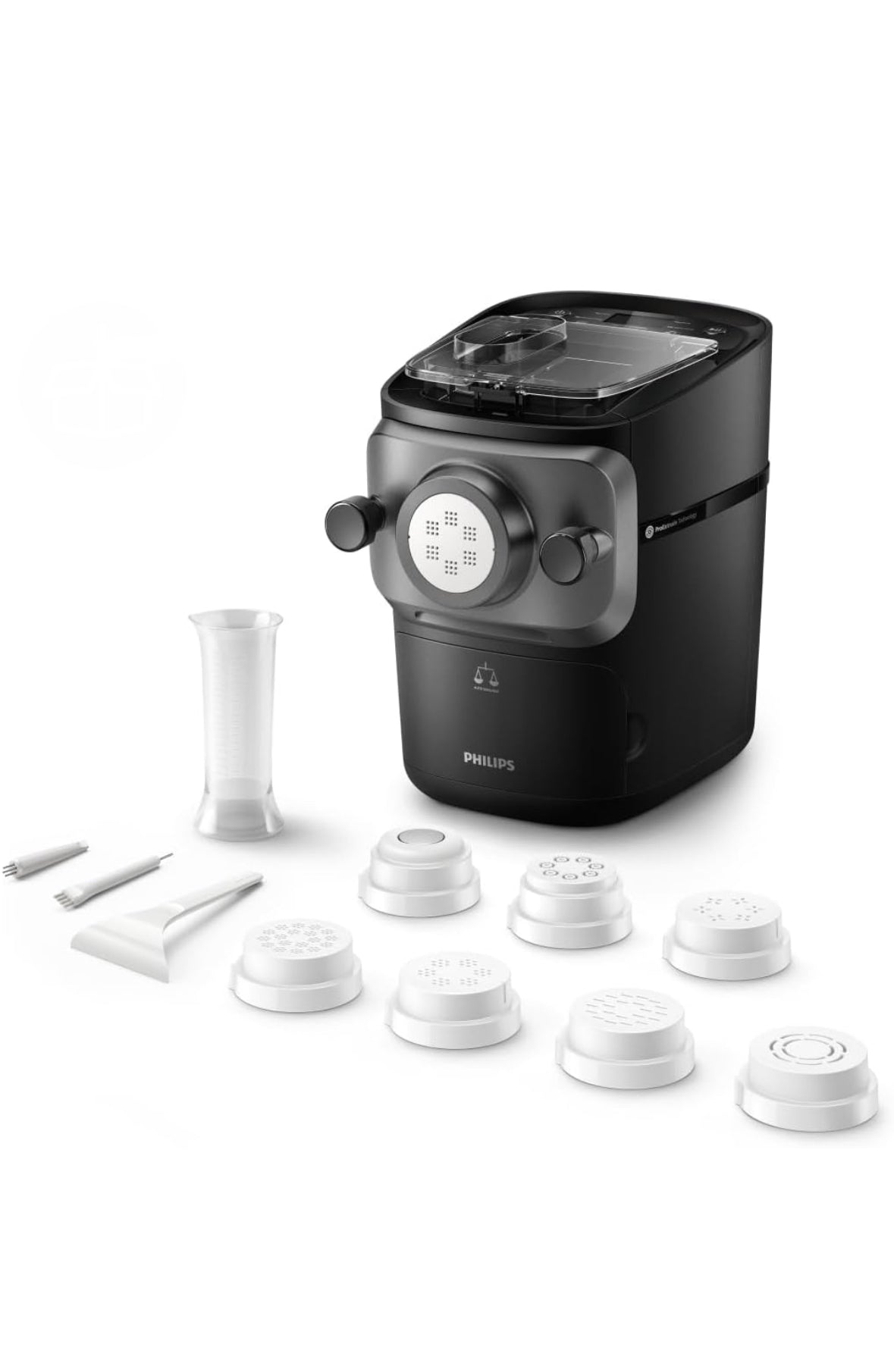 Philips 7000 Serie PastaMaker, Perfekte Nudeln Selbstgemacht, Automatisches Wiegen, Schwarz(HR2665/93), Beschädigt an der Deckplatte - Sprung (siehe Foto )