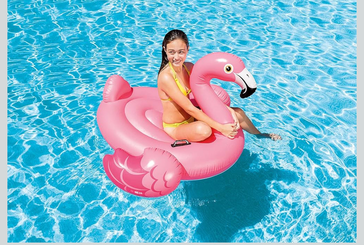 Intex - Aufblasbares Reittier Rosa Flamingo, Vinyl, Rosa, 178x135 cm (OVP beschädigt)