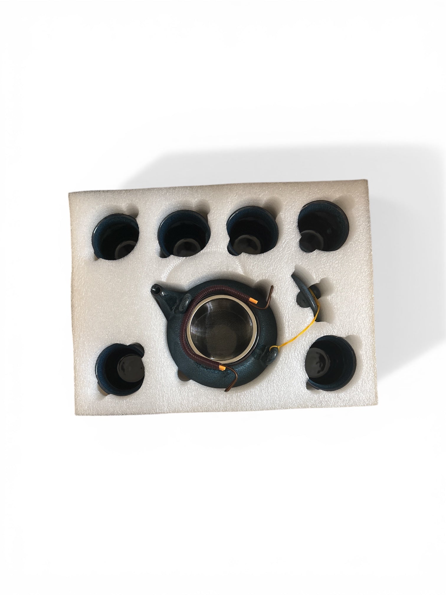 Japanische Porzellan Teeservice der Firma DUJUST , Farbe: hellblau, Zustand: Unbenutzt (Verpackung geöffnet)