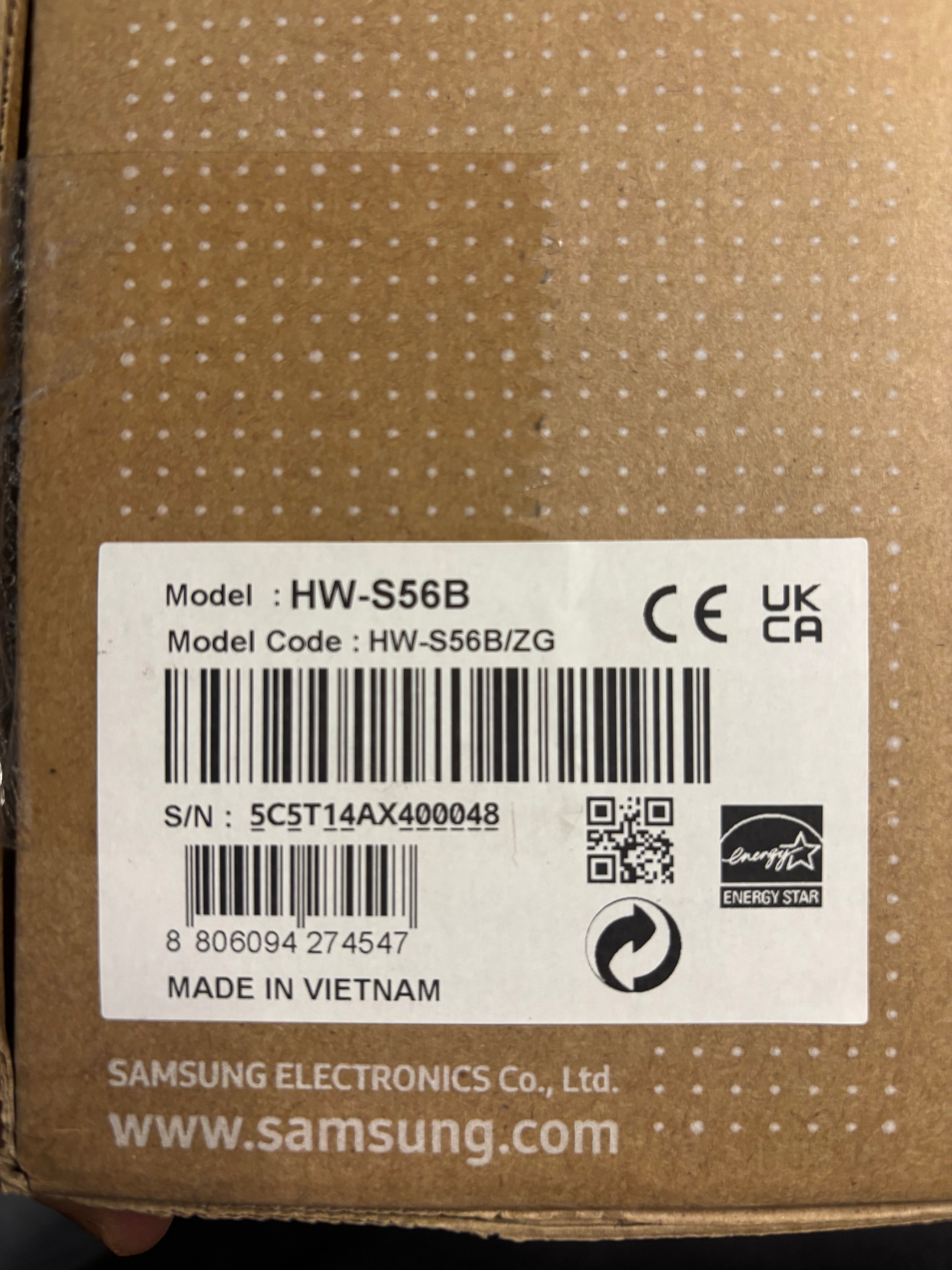 Soundbar  der Firma Samsung Model: HW-S56B 3.0-Kanal, Zustand: Neu (originalverpackt & eingeschweißt)