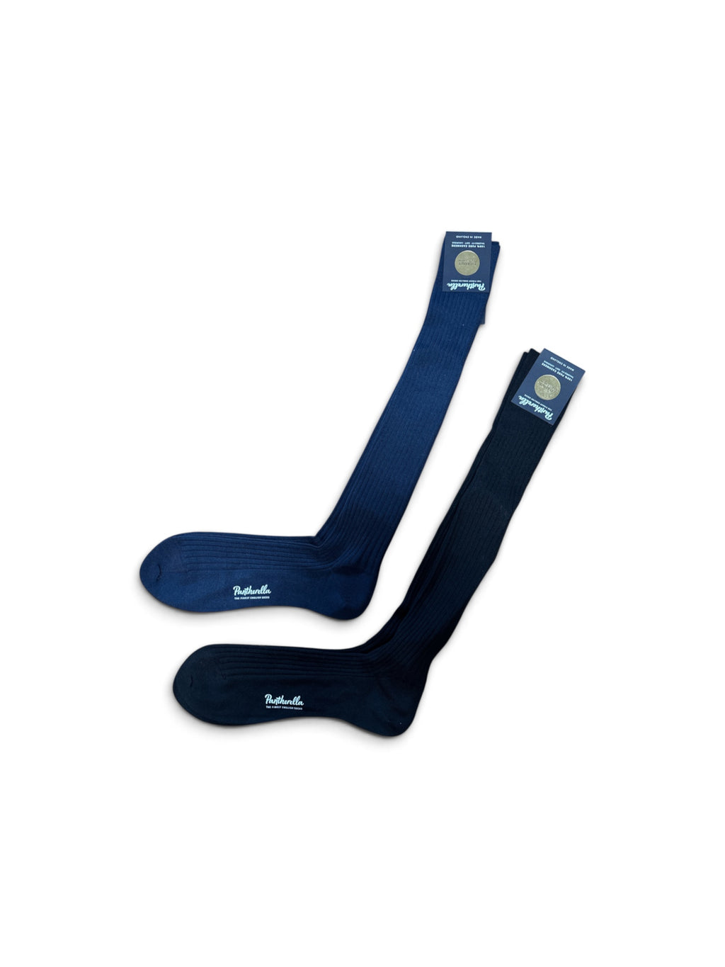 Pantherella Knightsbridge 100% Cashmere Socken 2er Set Navy + Schwarz Gr. 11,5