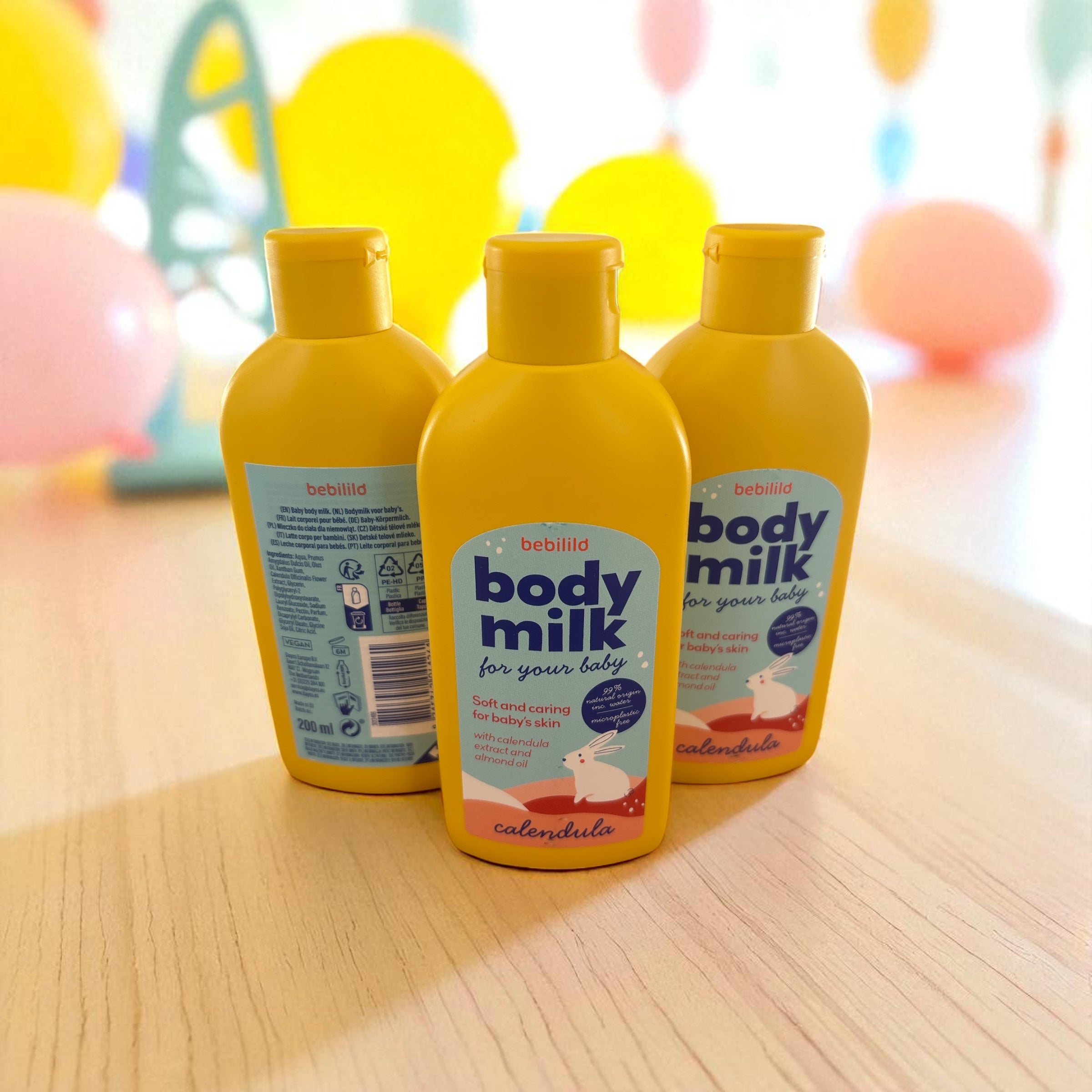 3x Baby Bodymilk 200ml Bebilild
